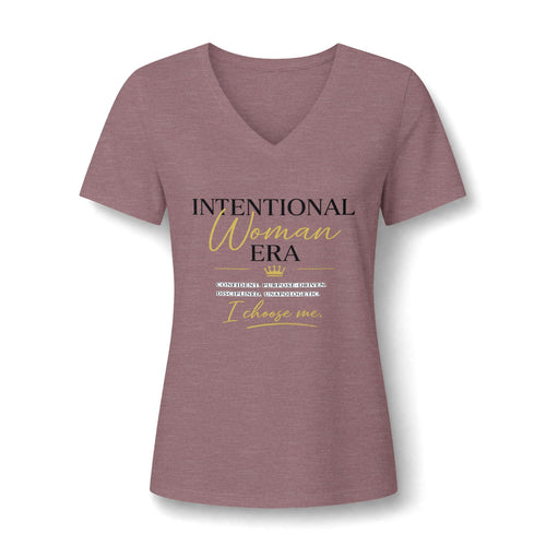 Intention Woman Era Heather CVC V-Neck Tee