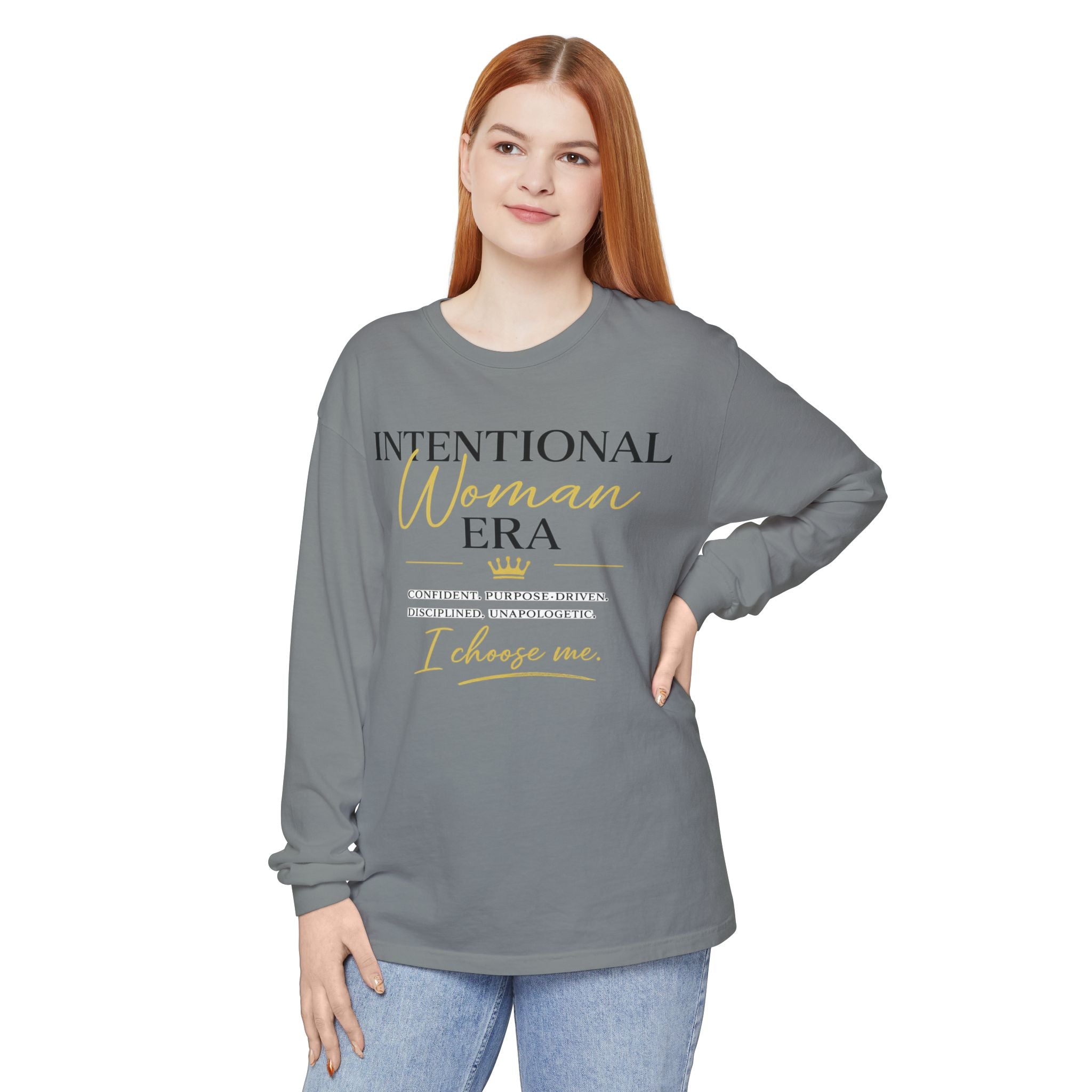 Intentional Woman Era Garment-dyed Long Sleeve T-Shirt